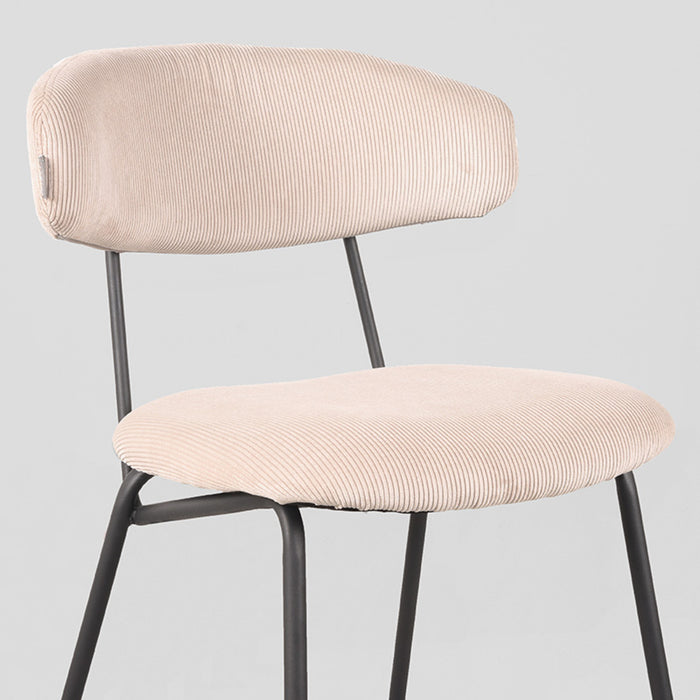 LABEL51 Eetkamerstoel Zack - Naturel - Ribcord-Eetkamerstoelen-LABEL51