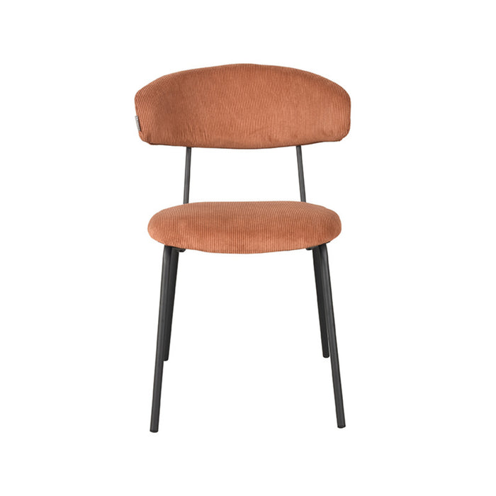 LABEL51 Eetkamerstoel Zack - Rust - Ribcord - Zwart Metalen Frame-Eetkamerstoelen-LABEL51
