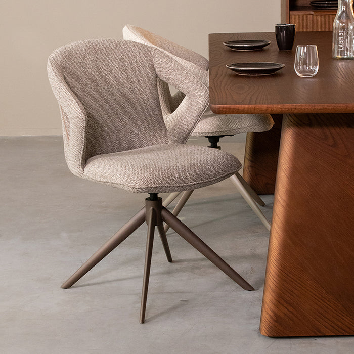 LABEL51 Eetkamerstoel Zurich - Mushroom - Royal Boucle - Brons-Eetkamerstoelen-LABEL51