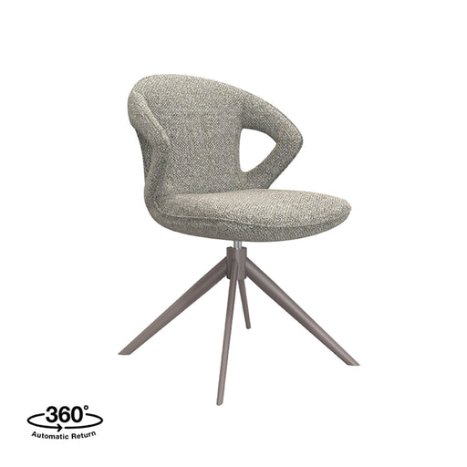 LABEL51 Eetkamerstoel Zurich - Truffel grijs - Boucle - Draaibaar-Eetkamerstoelen-LABEL51