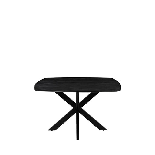 LABEL51 Eetkamertafel Blake - Zwart - Mangohout - 130 cm - Rond-Eettafels-LABEL51