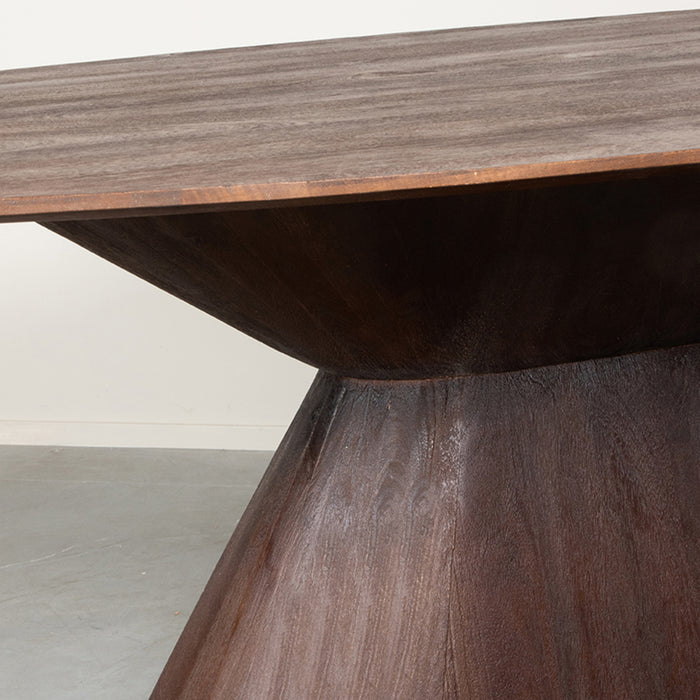 Eetkamertafel Jagger - Espresso - Mangohout - 200 cm - Ovaal-Eettafels-LABEL51