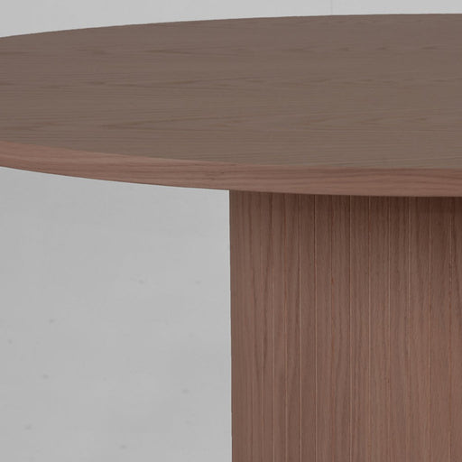 LABEL51 Eetkamertafel Oliva - Walnoot - Eiken - 130 cm - Rond-Eettafels-LABEL51