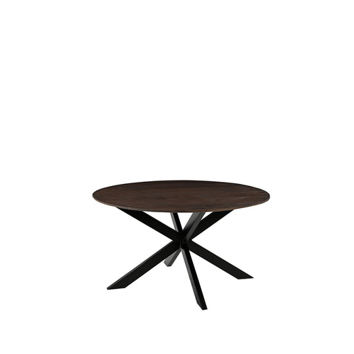 LABEL51 Eetkamertafel Otis - Espresso - Mangohout - 130 cm - Rond-Eettafels-LABEL51