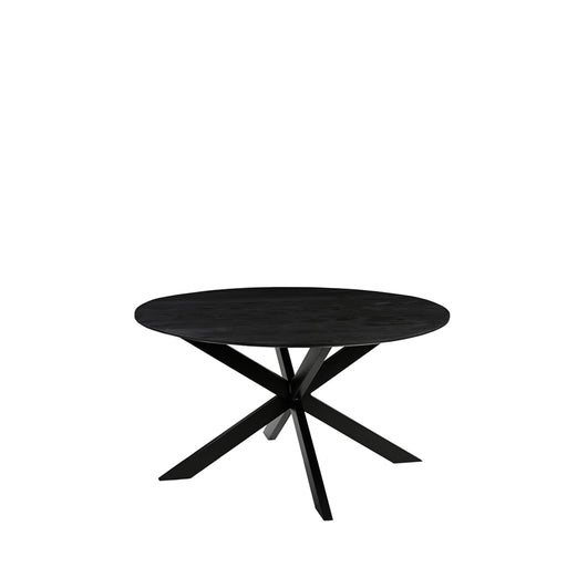 LABEL51 Eetkamertafel Otis - Zwart - Mangohout - 140 cm - Rond-Eettafels-LABEL51