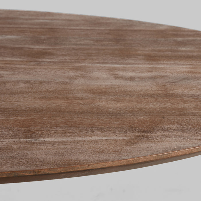 LABEL51 Eetkamertafel Otto - Espresso - Mangohout - 130 cm - Rond-Eettafels-LABEL51