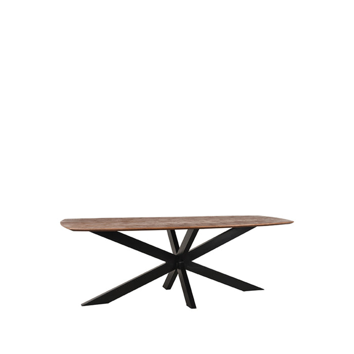 LABEL51 Eetkamertafel Zane - Espresso - Mangohout - 160 cm-Eettafels-LABEL51