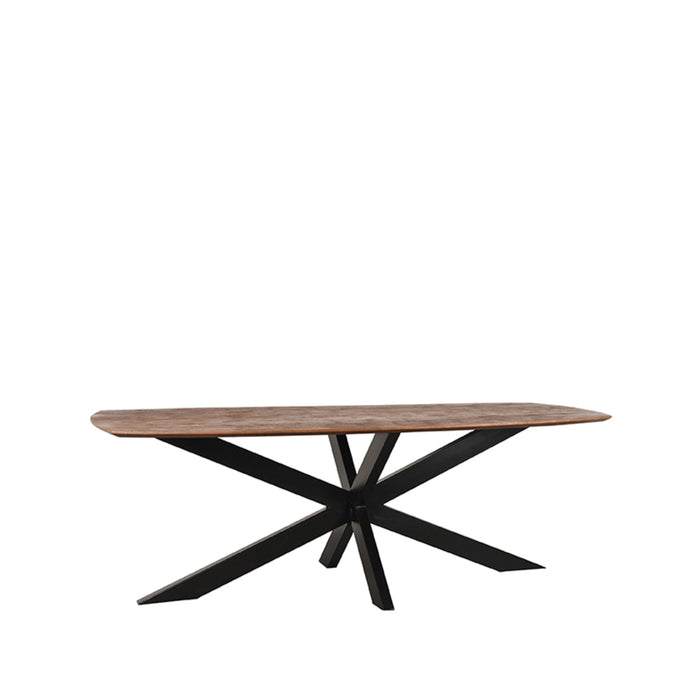 LABEL51 Eetkamertafel Zane - Espresso - Mangohout - 220 cm-Eettafels-LABEL51