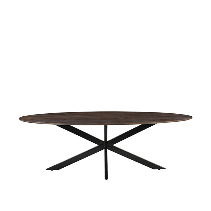 LABEL51 Eettafel Eetkamertafel James Espresso Mangohout 240 cm Ovaal-Eettafels-LABEL51