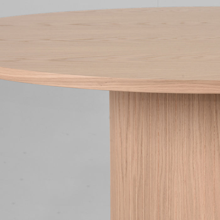 LABEL51 Eettafel Eetkamertafel Oliva Naturel Eiken 130 cm Rond-Eetkamertafels-LABEL51