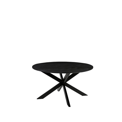 LABEL51 Eettafel Eetkamertafel Otis Zwart Mangohout 130 cm Rond-Eettafels-LABEL51