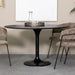 LABEL51 Eettafel Eetkamertafel Otto Zwart Mangohout 130 cm Rond-Eetkamertafels-LABEL51