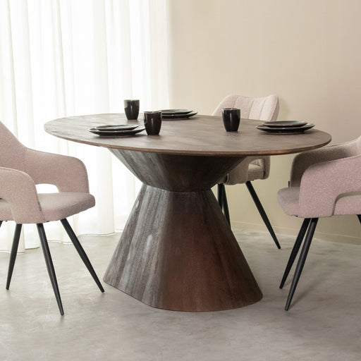LABEL51 Eettafel Jagger Espresso Mangohout 200x110x76 cm-Eetkamertafels-LABEL51