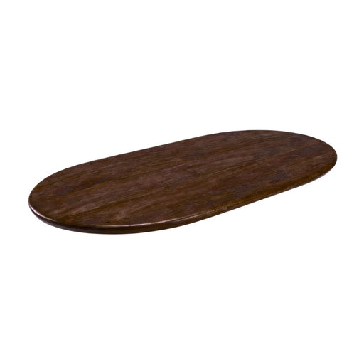 LABEL51 Eettafel Tafelblad Halve Cirkel Mangohout Espresso 200x100-Ovale tafelbladen-LABEL51