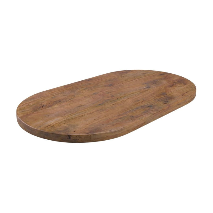 LABEL51 Eettafel Tafelblad Halve Cirkel Mangohout Nature Smooth 200x100-Ovale tafelbladen-LABEL51