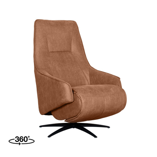 LABEL51 Elektrische Fauteuil Odense - Cognac - Micro Suede - Draaibaar-Fauteuils-LABEL51