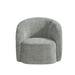 LABEL51 Alby fauteuil in stone kleurige chenille stof met een ronde 1-zits vormgeving.