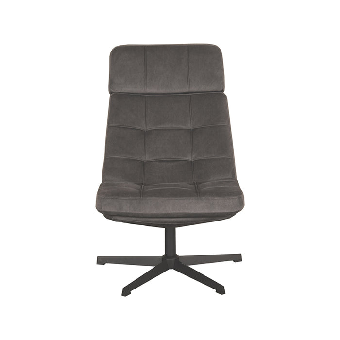 LABEL51 Fauteuil Alvar - Antraciet - Velvet - Excl. Hocker-Fauteuils-LABEL51