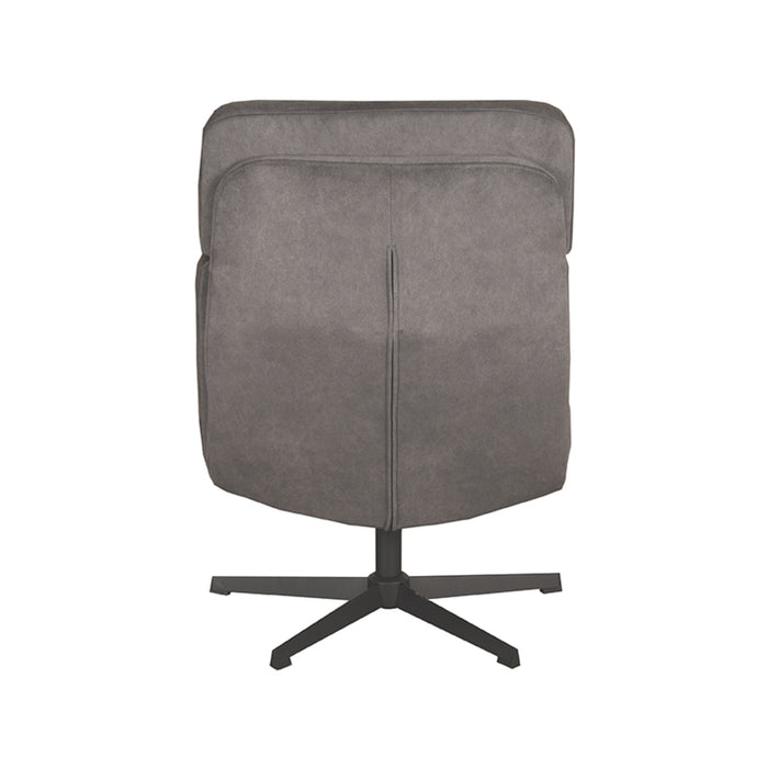 LABEL51 Fauteuil Alvar - Antraciet - Velvet - Excl. Hocker-Fauteuils-LABEL51