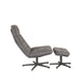 LABEL51 Fauteuil Alvar - Antraciet - Velvet - Incl. Hocker-Poefs-LABEL51