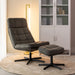 LABEL51 Fauteuil Alvar - Antraciet - Velvet - Incl. Hocker-Poefs-LABEL51