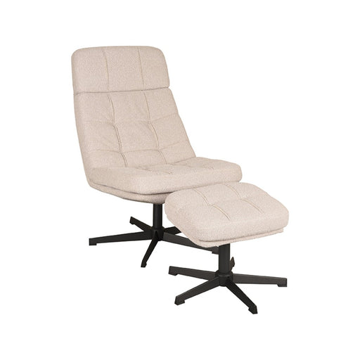 LABEL51 Fauteuil Alvar - Naturel - Boucle - Incl. Hocker-Fauteuils-LABEL51