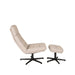 LABEL51 Fauteuil Alvar - Naturel - Boucle - Incl. Hocker-Poefs-LABEL51
