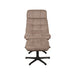 LABEL51 Fauteuil Alvar - Taupe - Kunstleder - Incl. Hocker-Fauteuils-LABEL51