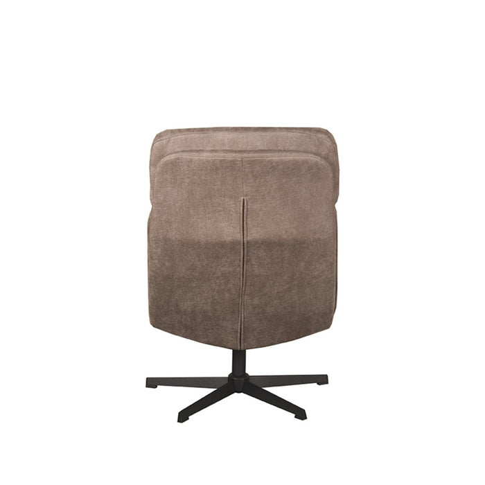 LABEL51 Fauteuil Alvar - Taupe - Kunstleder - Incl. Hocker-Fauteuils-LABEL51