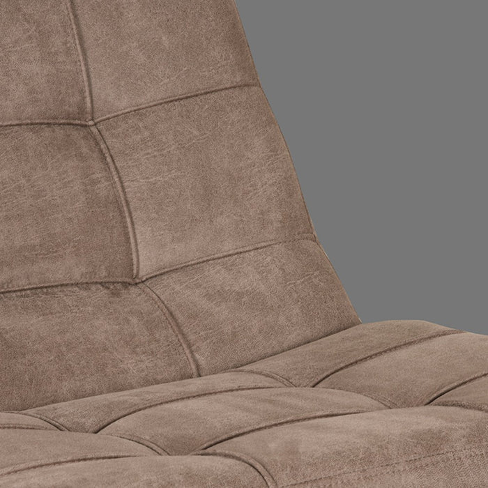 LABEL51 Fauteuil Alvar - Taupe - Kunstleder - Incl. Hocker-Fauteuils-LABEL51