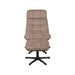 LABEL51 Fauteuil Alvar - Taupe - Kunstleder - Incl. Hocker-Fauteuils-LABEL51