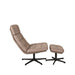 LABEL51 Fauteuil Alvar - Taupe - Kunstleder - Incl. Hocker-Fauteuils-LABEL51