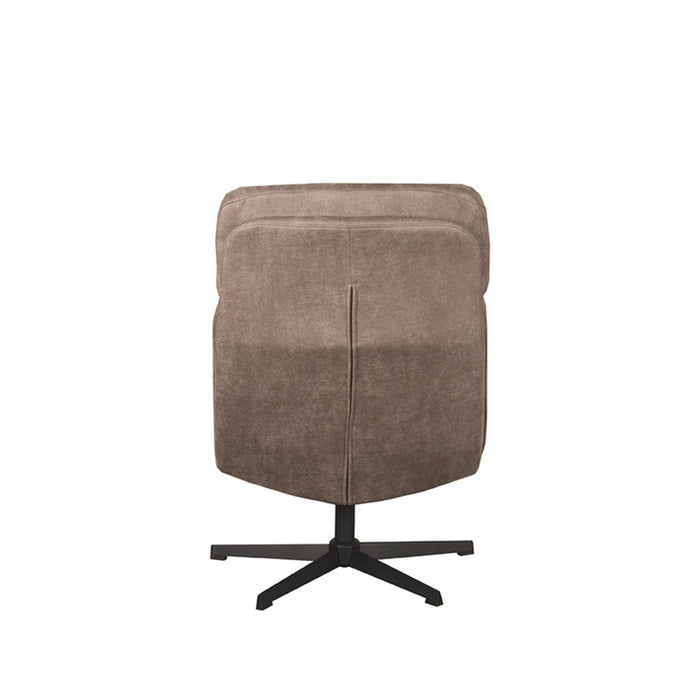 LABEL51 Fauteuil Alvar - Taupe - Kunstleder - Incl. Hocker-Fauteuils-LABEL51