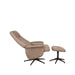 LABEL51 Fauteuil Bergen - Mushroom - Kunstleder - Incl. Hocker-Poefs-LABEL51