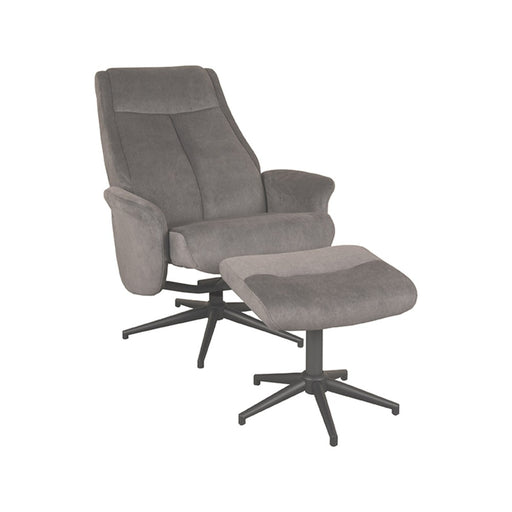 LABEL51 Fauteuil Bergen - Naturel - Velvet - Incl. Hocker-Fauteuils-LABEL51