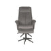LABEL51 Fauteuil Bergen - Naturel - Velvet - Incl. Hocker-Poefs-LABEL51