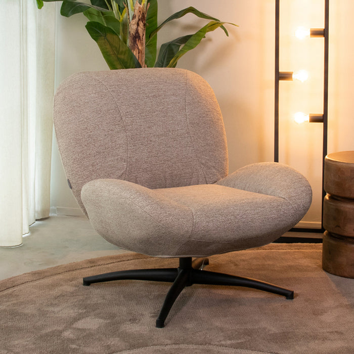 LABEL51 Fauteuil Clayton - Taupe - Geweven - One Size-Fauteuils-LABEL51