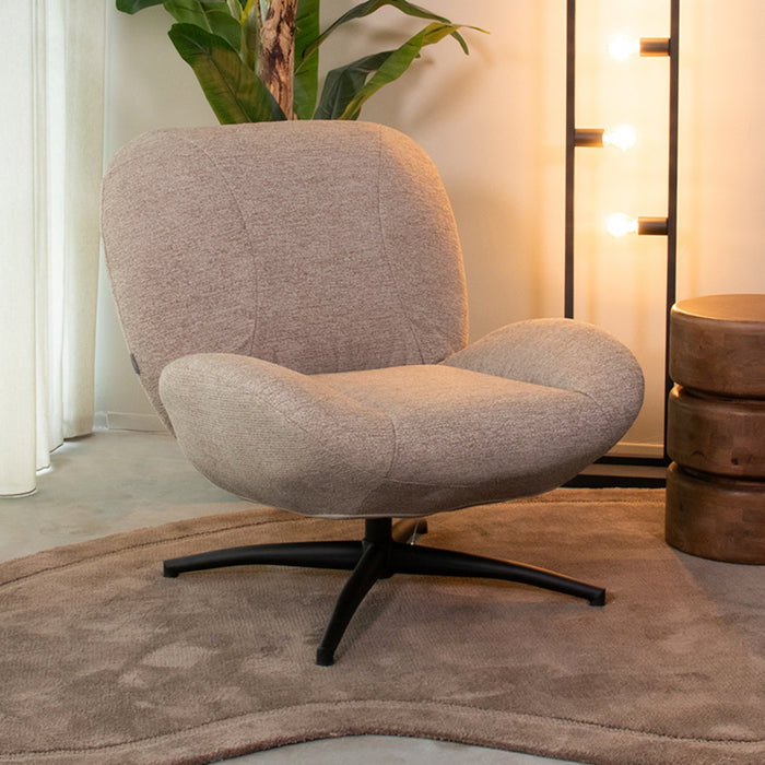 LABEL51 Fauteuil Clayton - Taupe - Geweven - One Size-Fauteuils-LABEL51