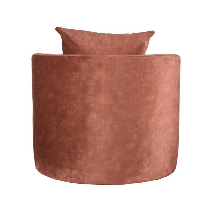 LABEL51 Fauteuil Evy - Rust - Velvet - 90 cm-Fauteuils-LABEL51