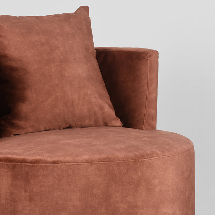 LABEL51 Fauteuil Evy - Rust - Velvet - 90 cm-Fauteuils-LABEL51