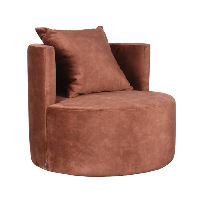 LABEL51 Fauteuil Evy - Rust - Velvet - 90 cm-Fauteuils-LABEL51