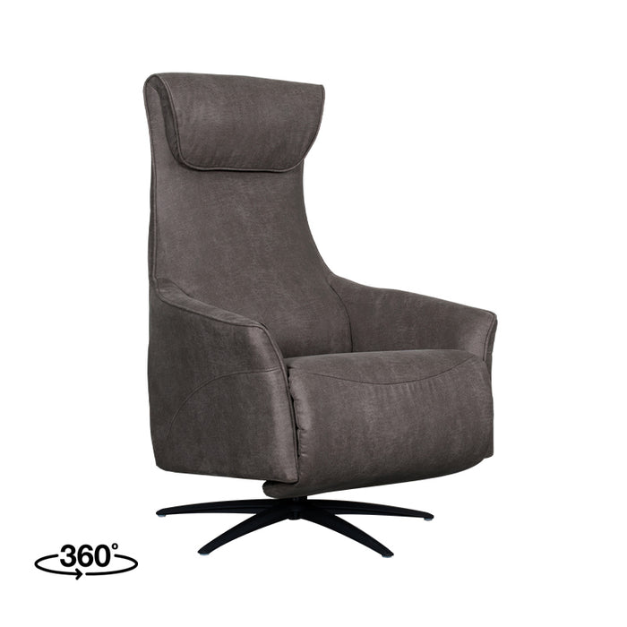 LABEL51 Fauteuil Lund - Antraciet - Kunstleder - 2-Motorig - Met-Fauteuils-LABEL51