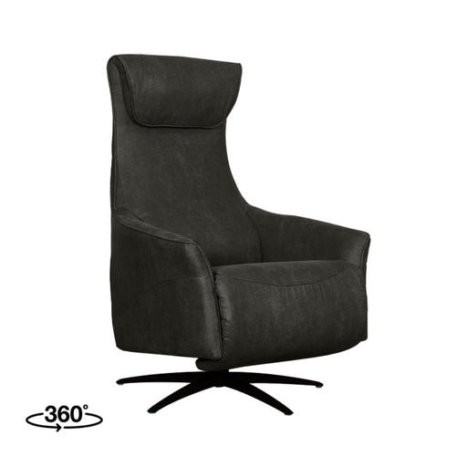 LABEL51 Fauteuil Lund - Antraciet - Micro Suede - One Size-Fauteuils-LABEL51