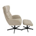 LABEL51 Fauteuil Malmo - Naturel - Boucle - Incl. Hocker-Fauteuils-LABEL51