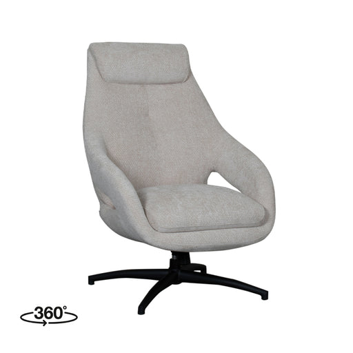 LABEL51 Fauteuil Maxwell - Naturel - Chenille - One Size-Fauteuils-LABEL51