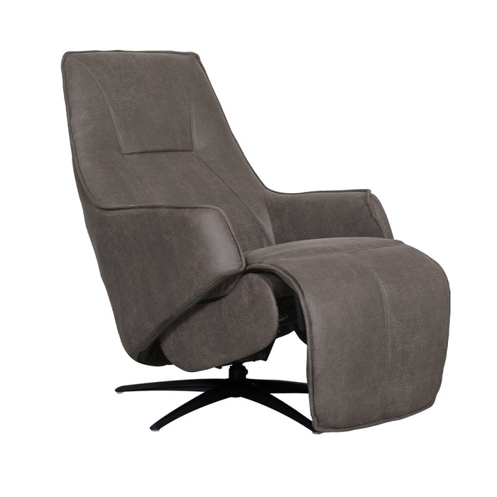 LABEL51 Fauteuil Odense antraciet kunstleder - 68x87x110 cm