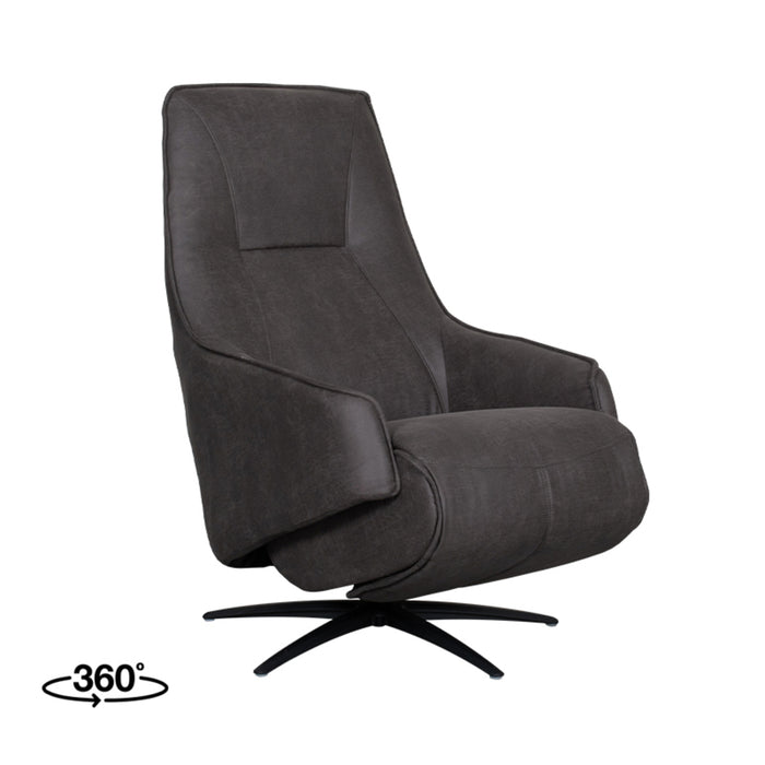 LABEL51 Fauteuil Odense - Antraciet - Kunstleder - One Size-Fauteuils-LABEL51