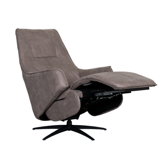 LABEL51 Fauteuil Odense taupe kunstleder - 68x87x110 cm