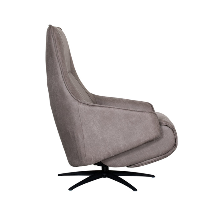 LABEL51 Fauteuil Odense taupe kunstleder - 68x87x110 cm