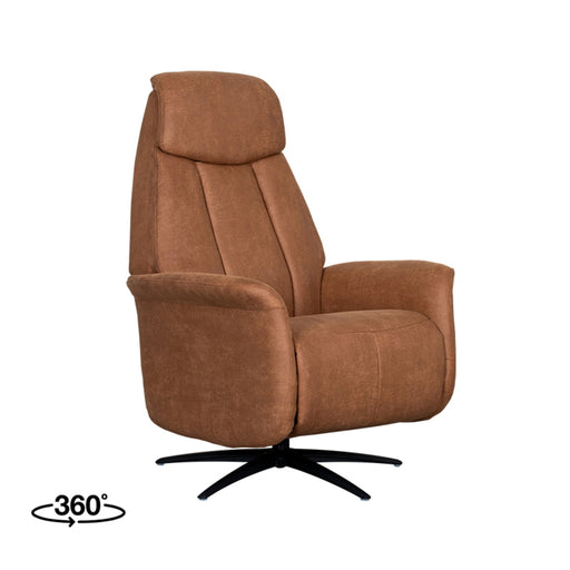 LABEL51 Fauteuil Oslo - Cognac - Kunstleder - 1-Motorig-Fauteuils-LABEL51